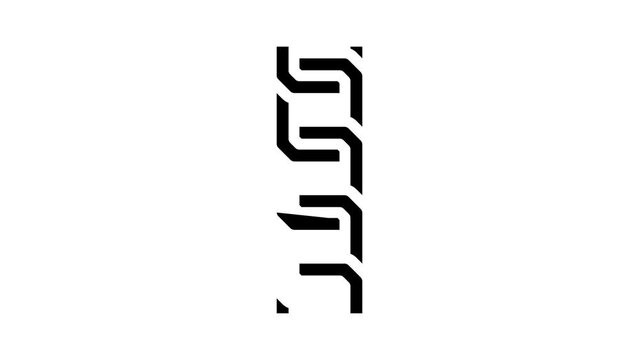 belcher chain glyph icon animation