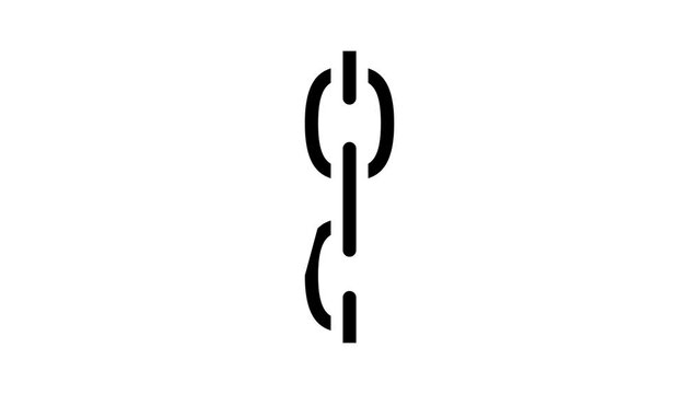 trace chain glyph icon animation