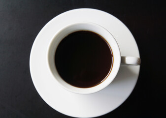 Obraz na płótnie Canvas 俯瞰してみたブラックコーヒー