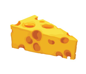 cheese food cheddar yellow hole slice snack product milk, healthy eating fresh breakfast foods vector illustration