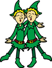christmas elf twins
