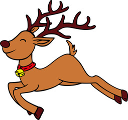 christmas reindeer with bell