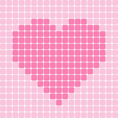 Vector Illustration of Pink heart background. Valentine's background. Love background.