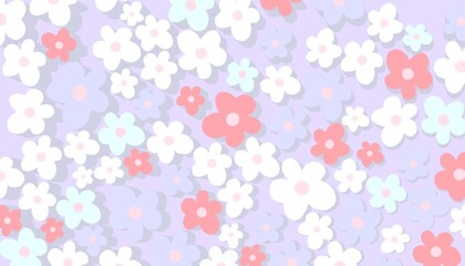 Purple background with flowers