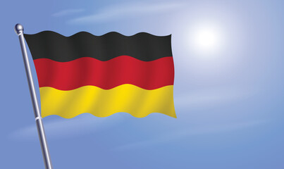 Germany flag against a blue sky