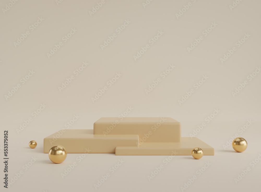 Poster 3d background scene with podium. minimal product display mockup with geometric shape object. 3d rend