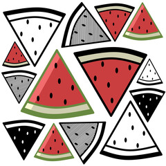 seamless watermelon fruit pattern background