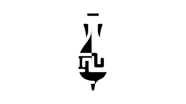 greek amphora glyph icon animation