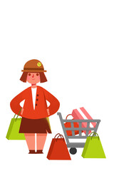 Cartoon hand painting activity Promotion shopping coupon Poster illustration