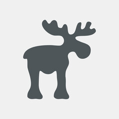 Reindeer elk deer quality vector illustration cut