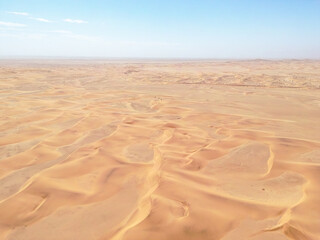Namibia Desert. Aerial View Sand Dunes near Walvis Bay and Swakopmund. Skeleton Coast. Namibia. Africa.