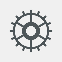Gear cog mechanism icon quality vector illustration cut