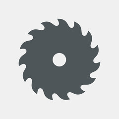 Circular saw blade icon quality vector illustration cut