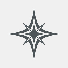 Star north quality vector illustration cut