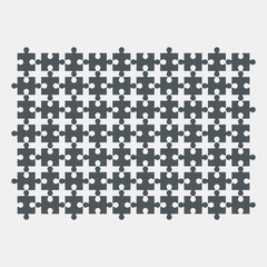Puzzle simple piece template quality vector illustration cut