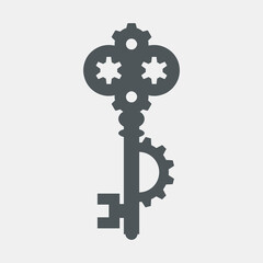 Steampunk mechanical quality vector illustration cut