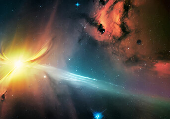 Obraz na płótnie Canvas Space Nebula Galaxy Game Background