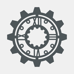 Clock Steampunk element quality vector illustration cut