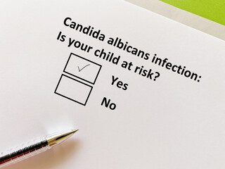 Questionnaire about child infection