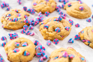 Unicorn chocolate chip cookie