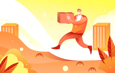 Cartoon hand painting activity Promotion shopping coupon Poster illustration