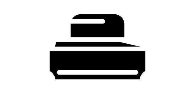 double pole single throw switch electronic part glyph icon animation