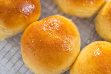 Baking brioche buns