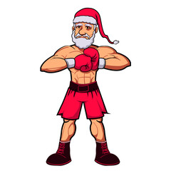 papa noel boxeador peleador