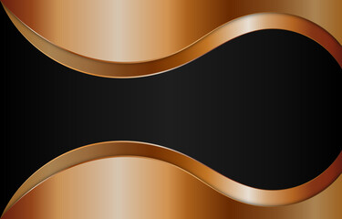 Obraz premium mirror waves gold abstract luxury background