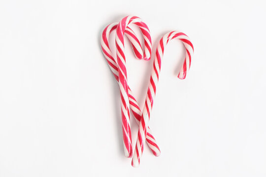 Candy canes isolated on white background