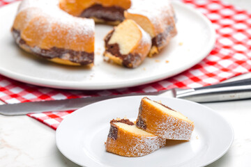 round cake called babovka in Czech