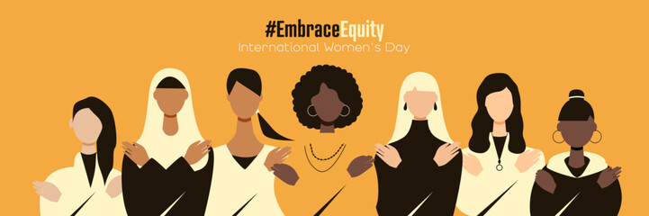 International Women's Day banner. #EmbraceEquity