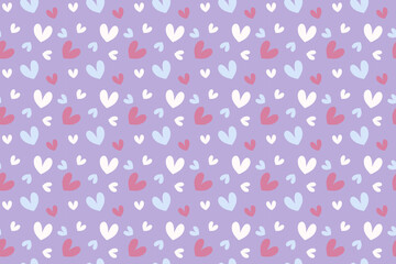 Pastel pink blue purple flower heart balloon love vector seamless pattern design for Valentine’s Day background paper wrap card wallpaper fabric textile products