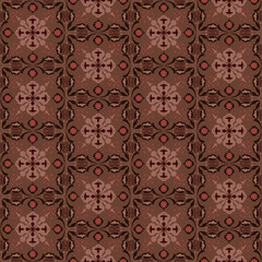 New Year Floral Seamless Pattern Background Garden Nature Damask Aboriginal Ornament Art