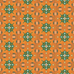 New Year Floral Seamless Pattern Background Garden Nature Damask Aboriginal Ornament Art