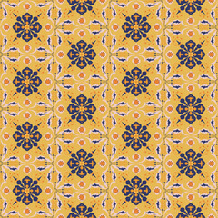 New Year Floral Seamless Pattern Background Garden Nature Damask Aboriginal Ornament Art