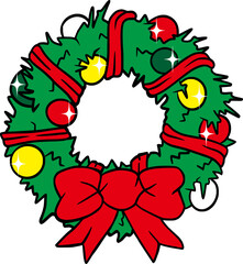christmas wreath with bells