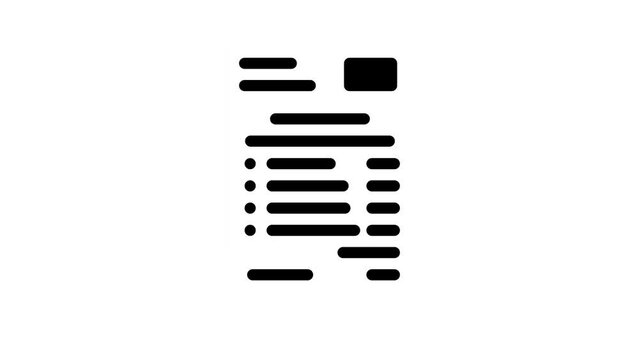 invoice payment facture glyph icon animation