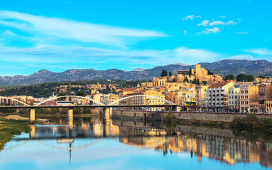 Fototapeta na wymiar Tortosa city landscape, Tarragona province- Catalonia in Spain