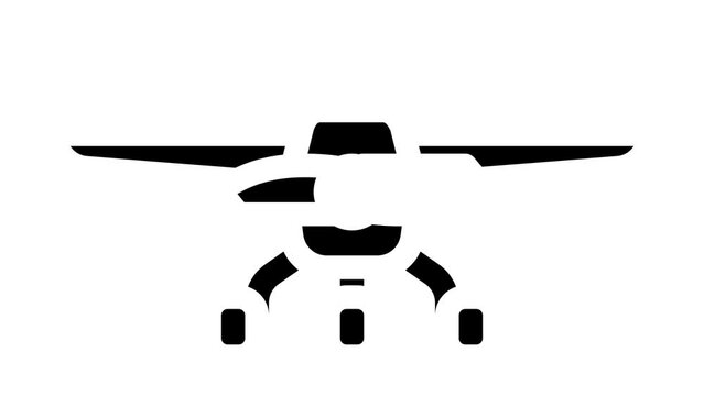 aircraft plane glyph icon animation