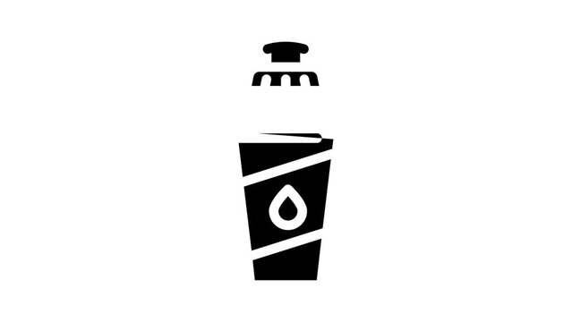 water drink bottle glyph icon animation