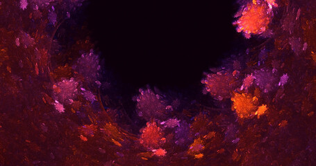 3D rendering abstract colorful fractal light background