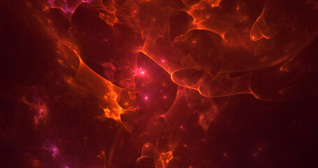 3D rendering abstract multicolor fractal light background