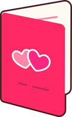Card Heart Icon Elements Flat sticker black Style