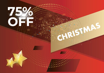 Merry christmas Sale off discount creative image