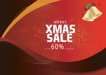 Merry christmas Sale off discount creative image