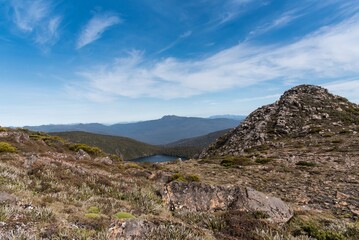 Hartz Peak in Tasmania, Australia, on a summer day