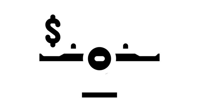 moral business ethics glyph icon animation