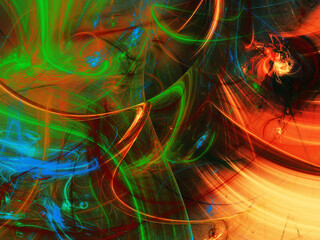 abstract chaotic fractal background 3D rendering illustration