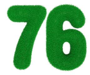 grass number 76 green with generative AI